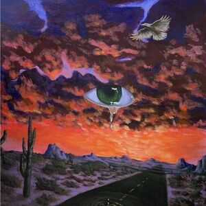 Ra & the White Raven- Original 20x16 Painting - Acrylic 2022